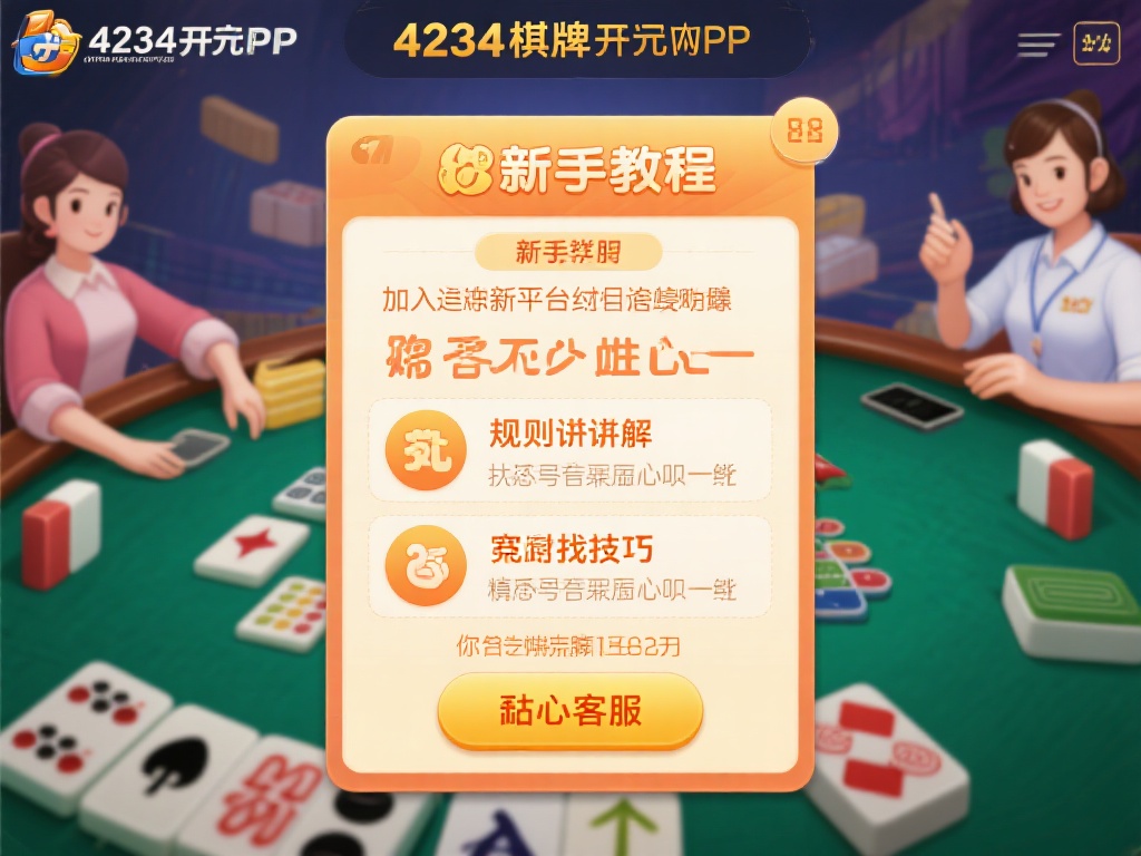 4234棋牌开元官网p:畅享顶级棋牌游戏的乐趣与刺激 (4234棋牌开元官网p:畅享顶级棋牌游戏的无限乐趣与刺激体验) 对于新手玩家来说,加入一个新平台可能会有些不知所措